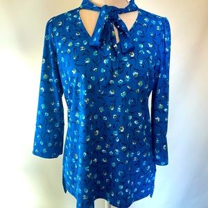 Floral Blue Blouse